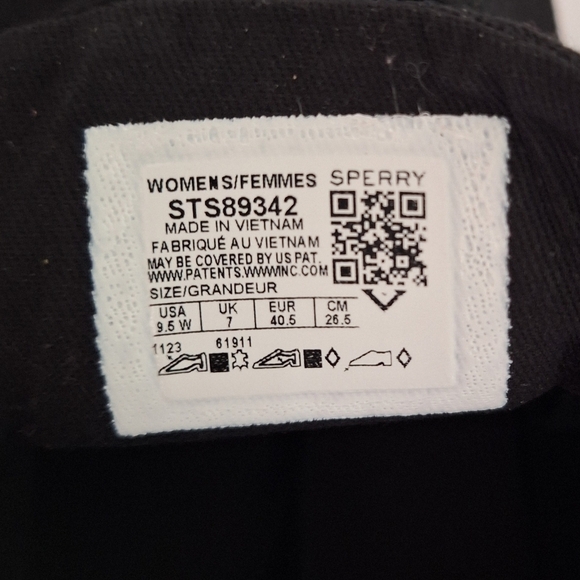 Sperry Fabfeet Black Women's Sandy Sneakers Size 9.5 W - Picture 6 of 7